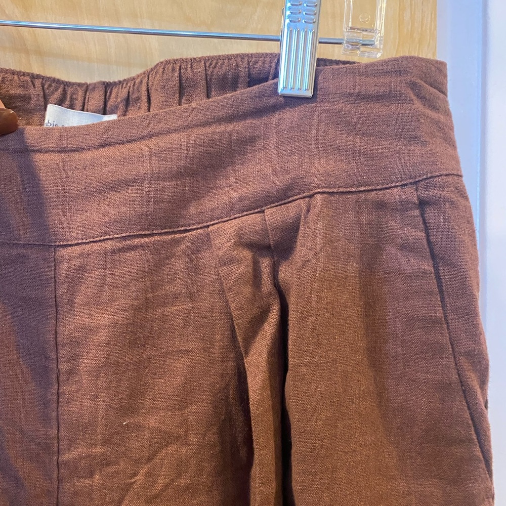 Wide leg linen A&F pants